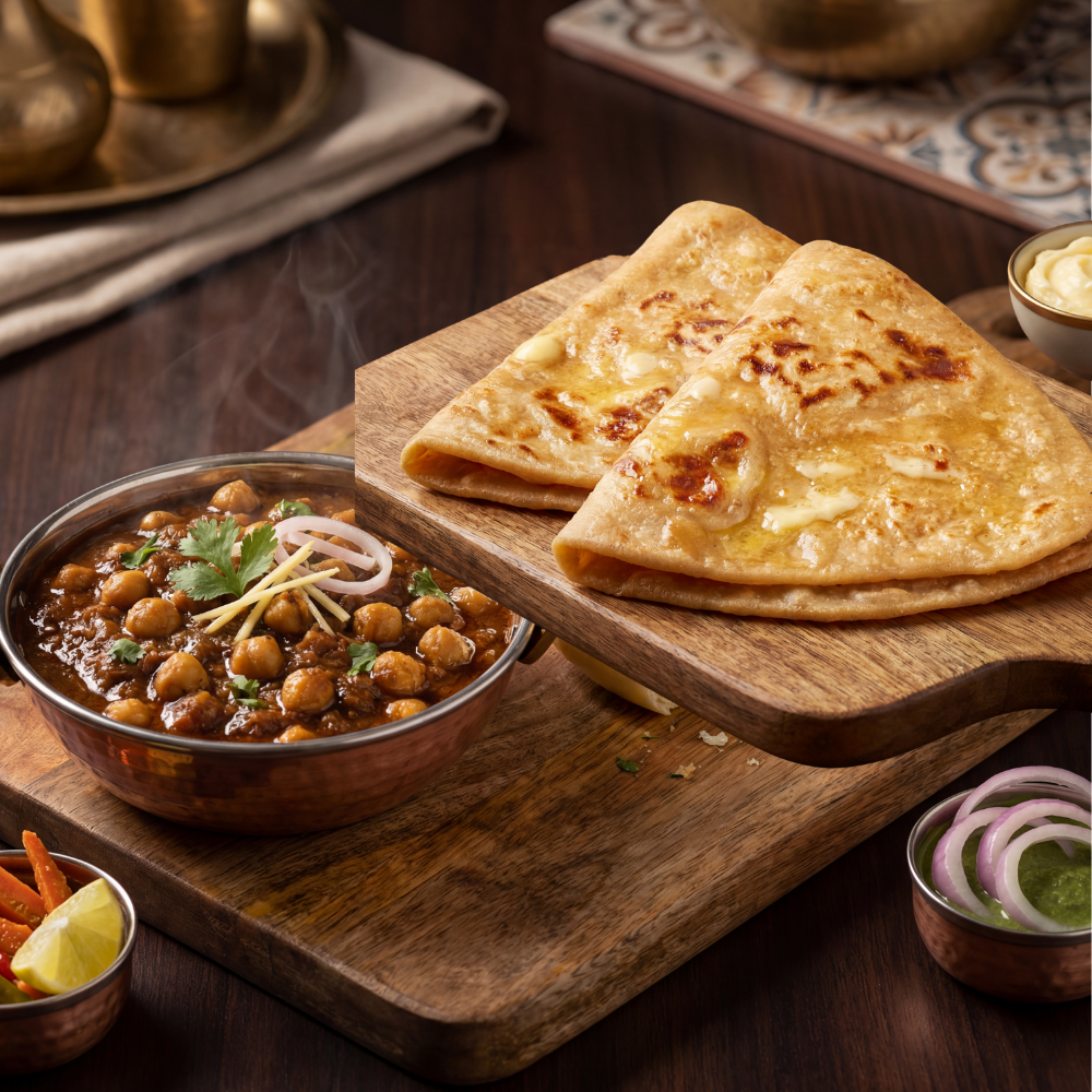 Punjabi Chole with 2 Home Style Paratha