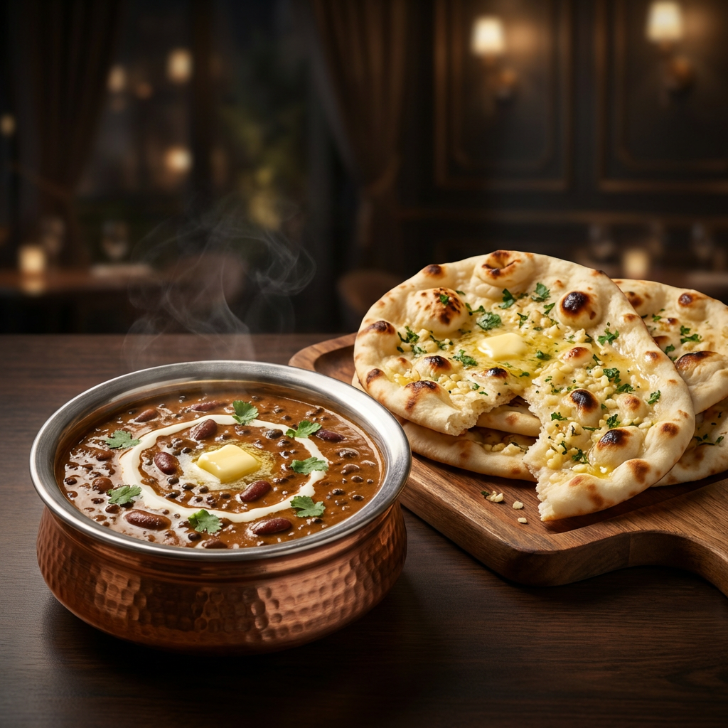 Dal Makhani with 2  Garlic Naan