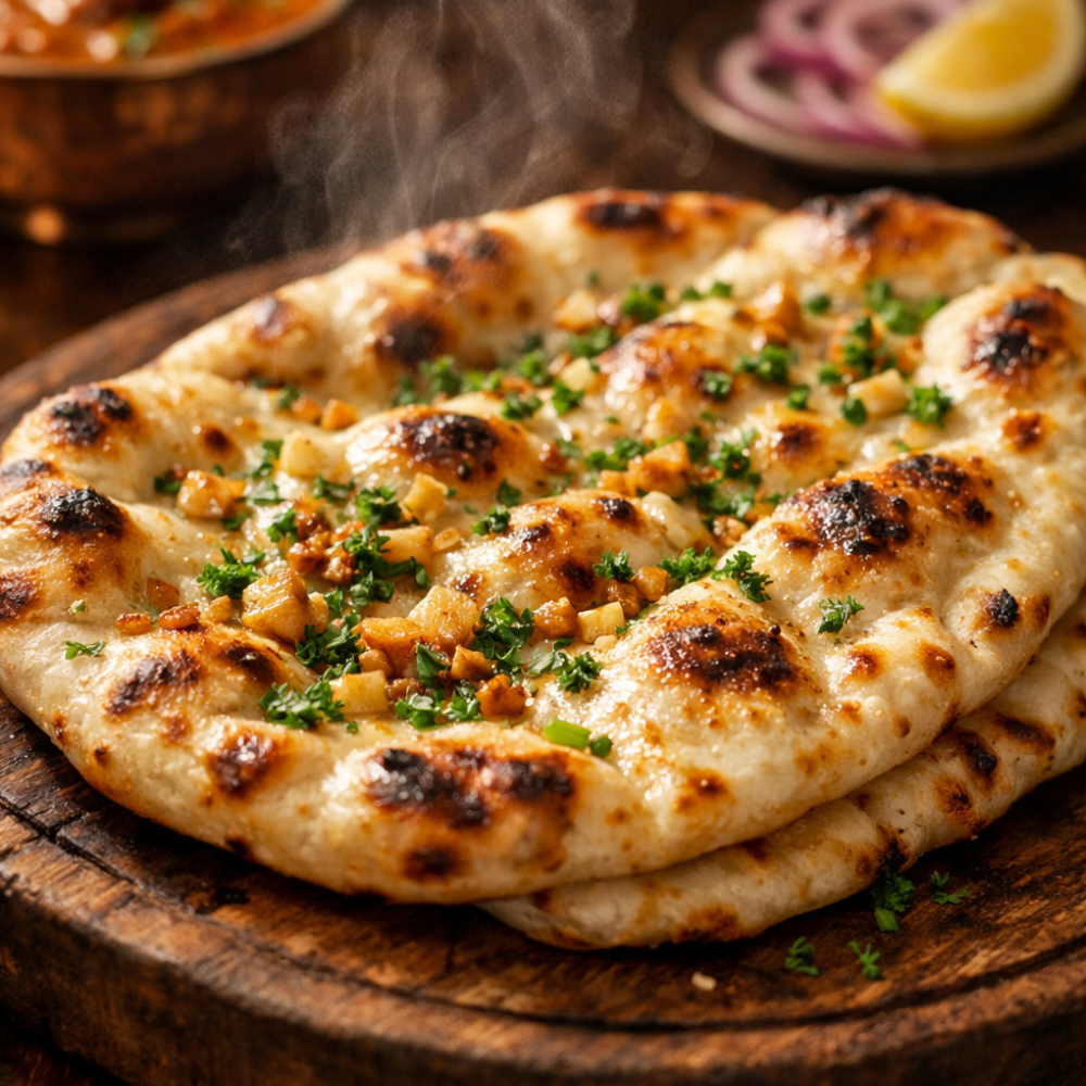 Rasoi Xpress Garlic Naan 2 Pieces – Restaurant Style Naan